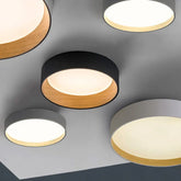Grå Rund Minimalistisk Modern Taklampa